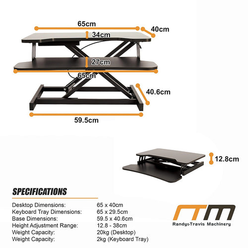 Ergonomic Standing Desk Converter Height Adjustable Workstation