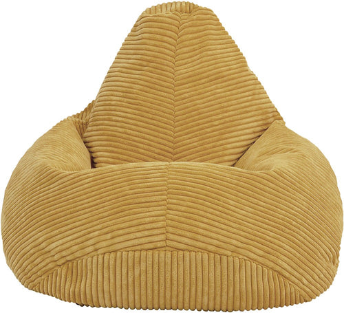 Jumbo Cord Beanbag Chair Cover Unfilled Large Bean Bag - Mustard