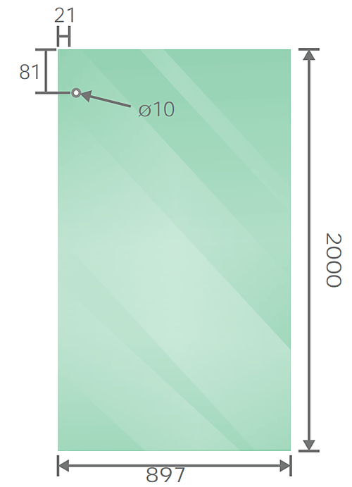180x90cm Frameless Glass Sliding Corner Shower with Gold Rail and Hardware