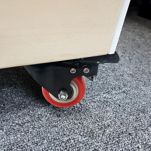 8 x 2" Polyurethane Castor Wheels - Swivel and 4 with brake