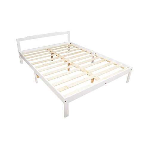 Natural Wooden Bed Frame Home Furniture - Double