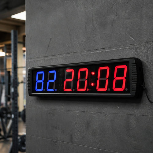 Gym Timer Clock with 6-Digit LED Display and Interval Modes