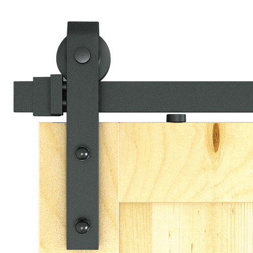 Black Sliding Barn Door Hardware 3.6M 