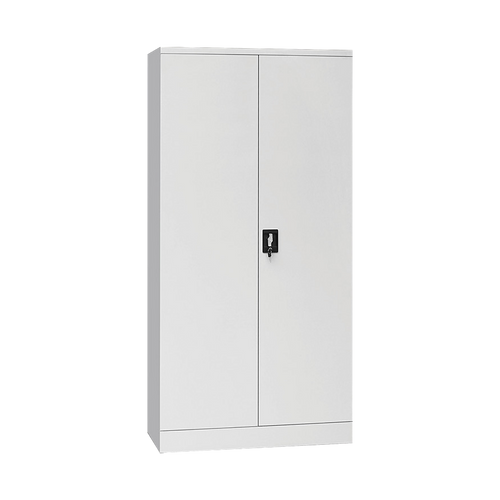 Two-Door Storage Locker Cabinet – Office, Gym & Shelf Unit with Secure Design in Grey