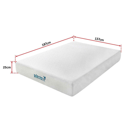 Double 25cm Gel Memory Foam Mattress Dual-Layered - CertiPUR-US