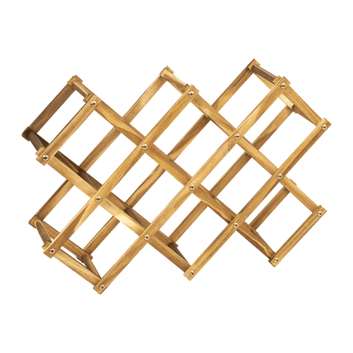 Wooden Wine Rack Freestanding 10 Bottles Countertop Storage