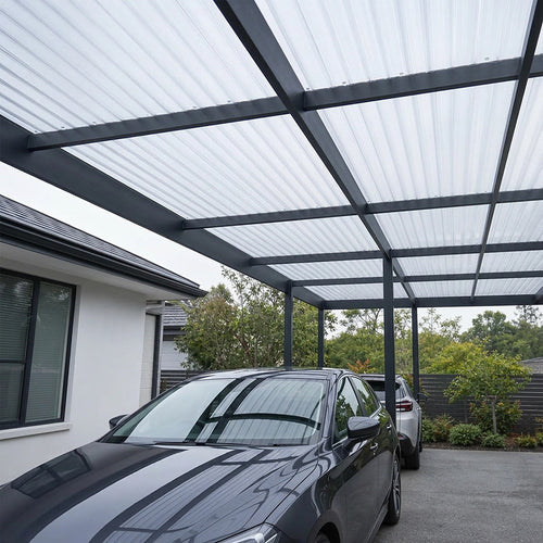 0.8mm Polycarbonate Corrugated Roofing Sheets 836x2000mm 10pk – UV-Resistant Clear Panels for Durable Coverage