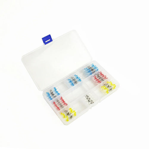 630pc Set Mixed Heat Shring Solder Seal Butt Wire Connectors Tubing Sleeving