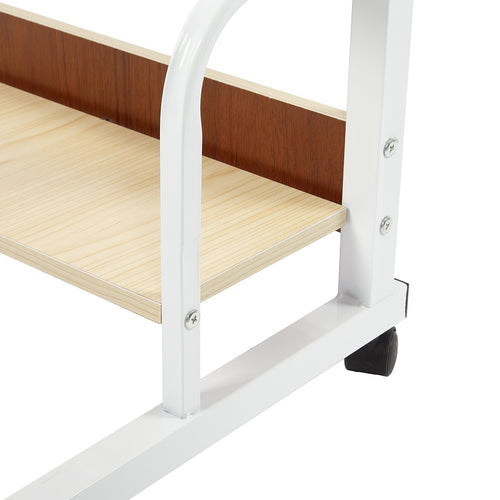Height Adjustable Rolling Overbed Table – 60cm Mobile Computer & Study Desk on Wheels