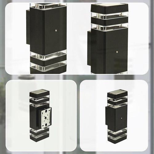 Modern 12" LED Up Down Wall Light dual Lamp Fixtures Outdoor Dusk to Dawn Sensor