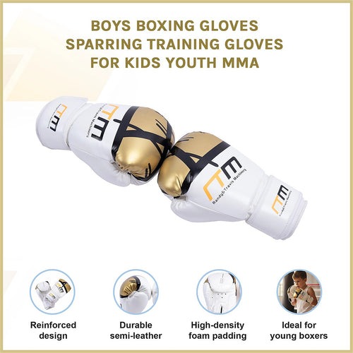 Boys Boxing Gloves Sparring & Training Gloves for Kids Youth MMA