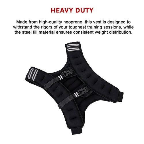 10KG Weighted Vest Top Gym Exercise Fitness Strength Sports Training Weight Loss 