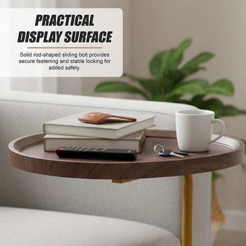 Modern Oval Side Table with Gold Base – Stylish Sofa End Table