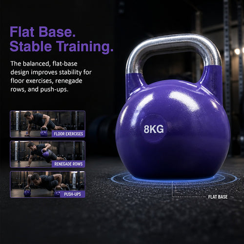 8kg Pro-Grade Steel Kettlebell – Heavy Duty Strength Training