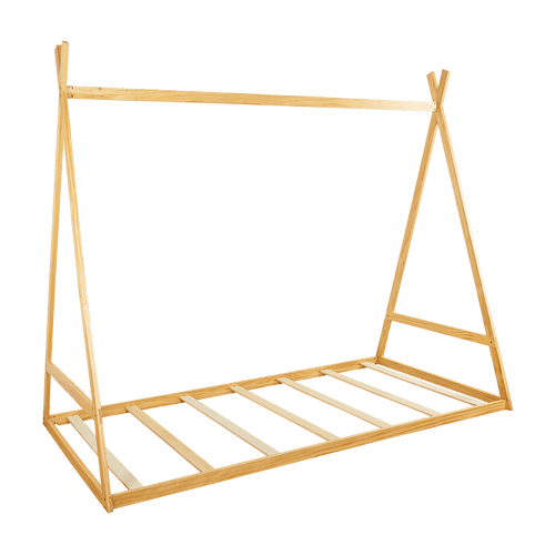 Kids Tent Montessori Toddler Floor Bed Wooden Bedframe