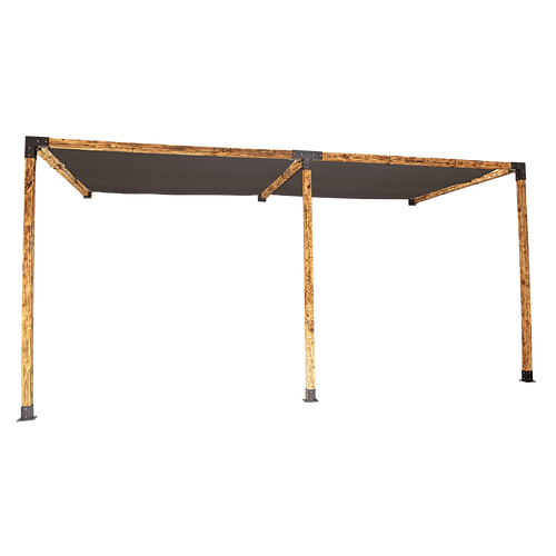 Roof Pergola Gazebo Shed Matte Black Steel Double Wall Mount with Black Screens Brackets DIY Kits
