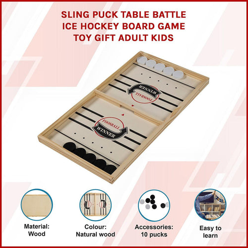 Sling Puck Table Battle Ice Hockey Board Game Toy Gift Adult Kids