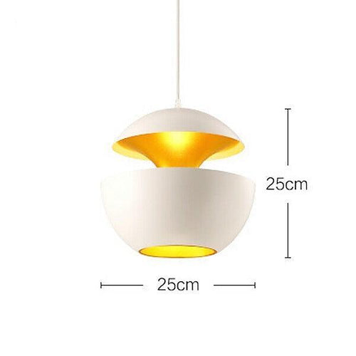25cm Modern Home Office Restaurant Pendant Lamp LED Chandelier Ceiling Hanging Light in White