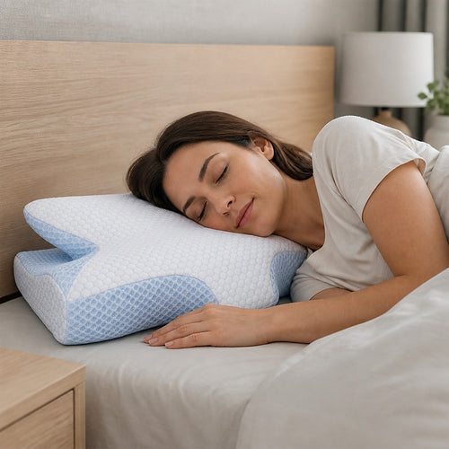 Memory Foam Contour Pillow with a Breathable, Washable Cover