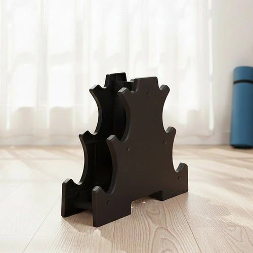 6-Piece Dumbbell Set with Storage Rack for Home Gym Strength Training