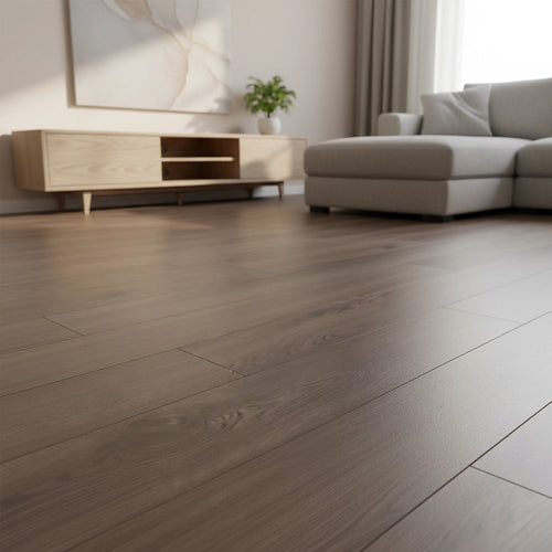 Vinyl Floor Tiles Wood Grain Sapele Look  – 16 Pack Peel & Stick Flooring