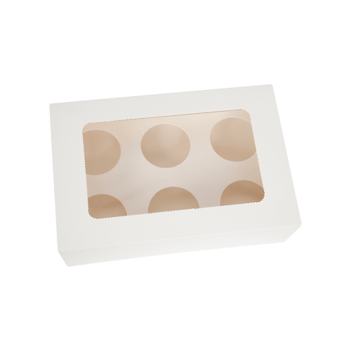 Cupcake Box 6 Holes Window Cake Party Favour 100 Boxes