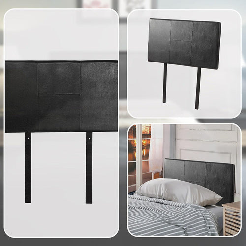 Single Black PU Leather Bed Headboard Bedhead