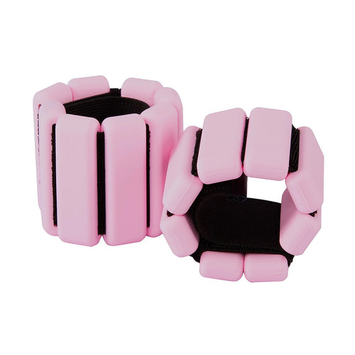 2-Piece Ankle & Wrist Weights – 2kg Pair Adjustable Workout Bangles Pink for Fitness Training