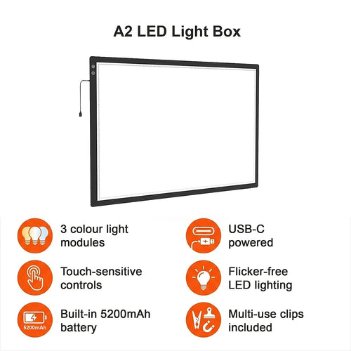 A2 LED Light Box for Drawing, Tracing and Calligraphy Artists Pad