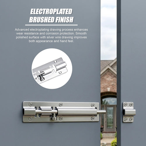 20cm Stainless Steel Sliding Door Lock Latch 10 Pack Heavy Duty