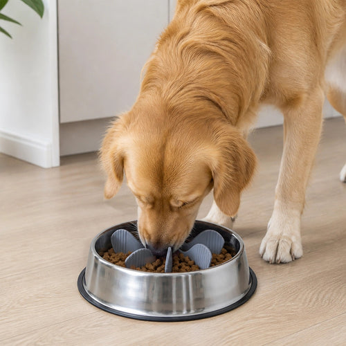 Dog Bowl Slow Feeder Insert - 2-Pack with Suction Base