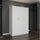 3 Door White Wardrobe – Gold Handles, Hanging Rail & Shelves