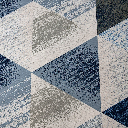 200x300cm Large Floor Blue Triangle Mirage Rug – Modern Area Carpet for Bedroom & Lounge