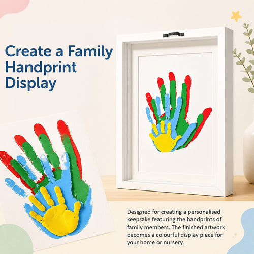 Baby Handprint Kit Family Keepsake Wood Frame DIY Gift Set
