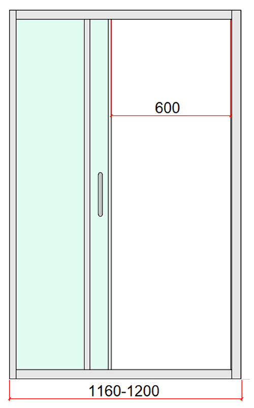 40mm Adjustable Contemporary Corner Sliding Black Shower Screen 120x101cm