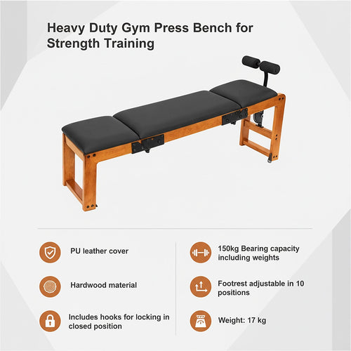 Heavy-Duty Commercial Workout Bench – Adjustable Strength Training Press Bench for Home & Gym