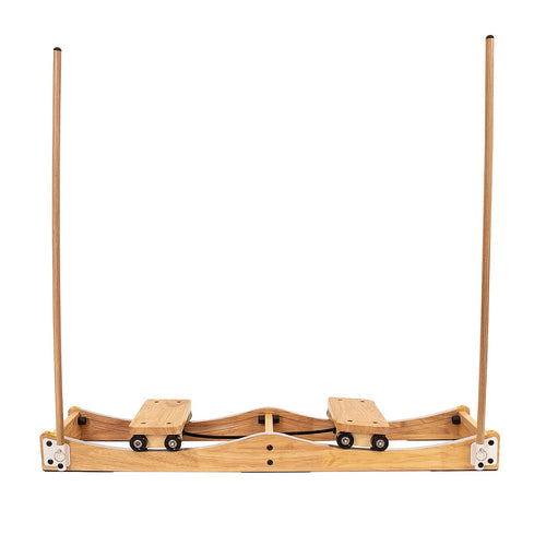 Home Ski Machine with Handrails – Rubber Wood Fitness Trainer