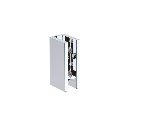 90cm Reeded Glass Shower Screen with Chrome Wall & Floor U Brackets
