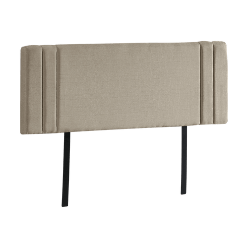 Beige Linen Fabric Queen Deluxe Headboard Bedhead