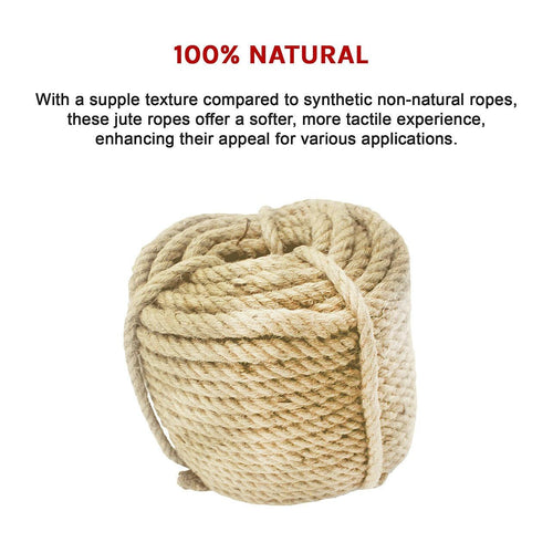 Sisal Rope Natural Jute Hemp Manila Twine Cord 20mm x 50m