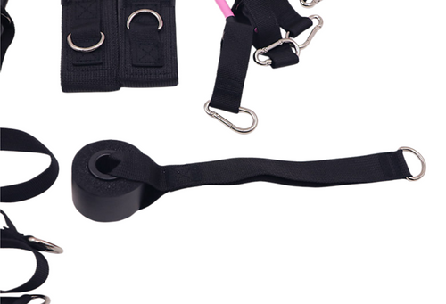 14-Piece Pilates Bar Kit with Resistance Bands & Belt – Versatile Home Fitness Pedal Puller for Full-Body Workouts