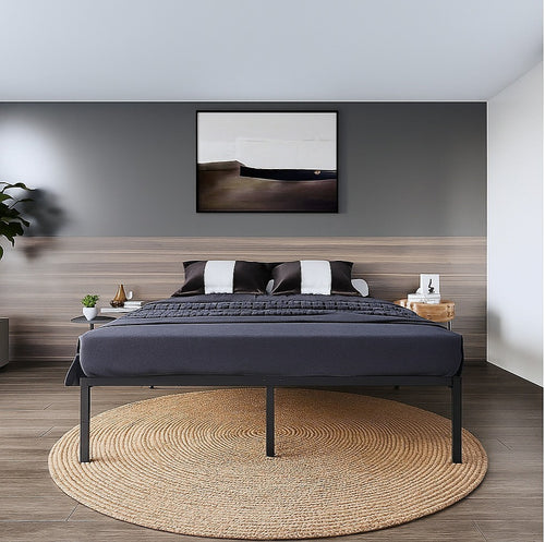 Queen Metal Bed Frame 45cm High – Full Steel Base Platform
