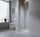 110cm Frameless Wall-to-Wall Shower Screen with White Brackets & Brass Hinges – Wall & Floor U Brackets