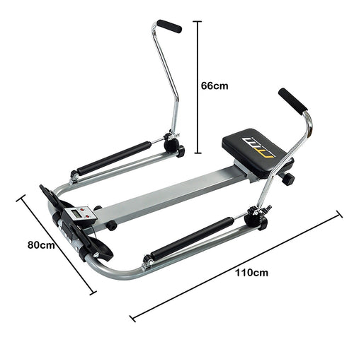 Rowing Machine with Hydraulic Resistance and Full Row Motion