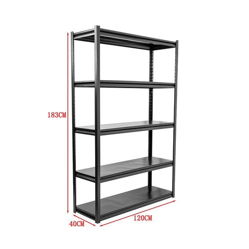 120x40x183cm Metal Garage Shelving Rack – Heavy-Duty Steel Storage