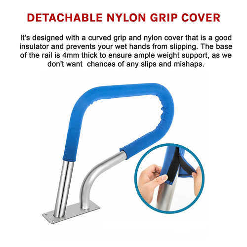 Swimming Pool Hand Rail Step Grab Rail 76.2x55.8cm with Drill Bit