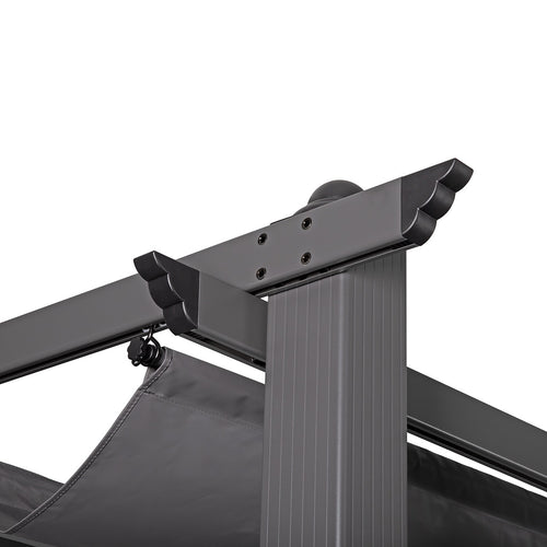 3x4M Aluminium Retractable Pergola Marquee with Slanted Roof – Garden Patio Canopy