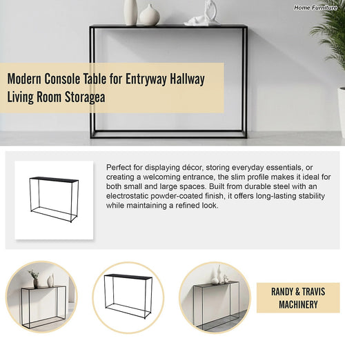 Modern Console Table with Storage for Entryway, Hallway or Living Room