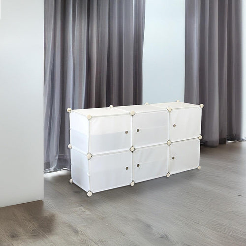 White Cube DIY Shoe Cabinet Rack Storage Portable Stackable Organiser Stand 