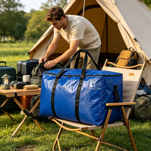 88L Heavy Duty Moving Storage Bags 6 Pack Reinforced Carry Bags with Handles, Straps & Zip for Clothes, Bedding & Moving